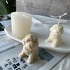 Søt Hund Lysform Dyr Teddy Valper Soyavoks Silikonform Valp Hundelsker Hjemmedekor Julegave Håndverksutstyr