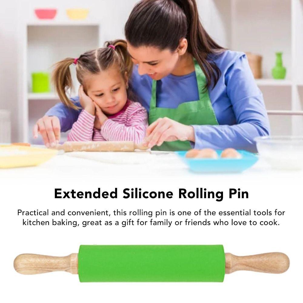 Solid Wooden Handle Mini Rolling Pin Non Stick Surface Non Stick Rolling Pin Home Kichen Baking