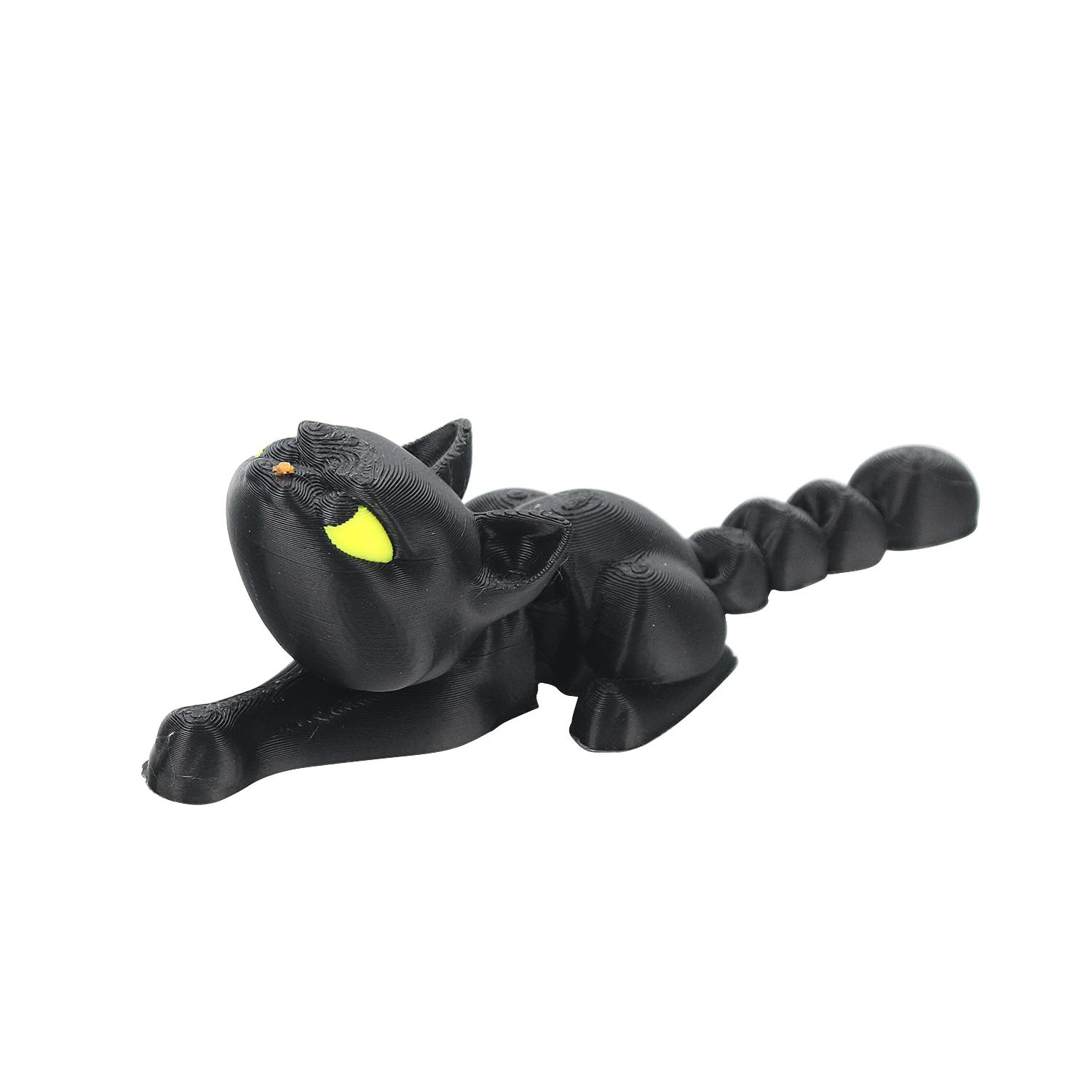 

3D printed domineering cat ornament, with movable joints all over the body and free swinging creative children s toy animals