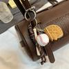 Multifunctional Cylinder Shaped Shoulder Bags For Women 2025 Latest Designer Handbags Luxury Cross Body Bag With Pendant