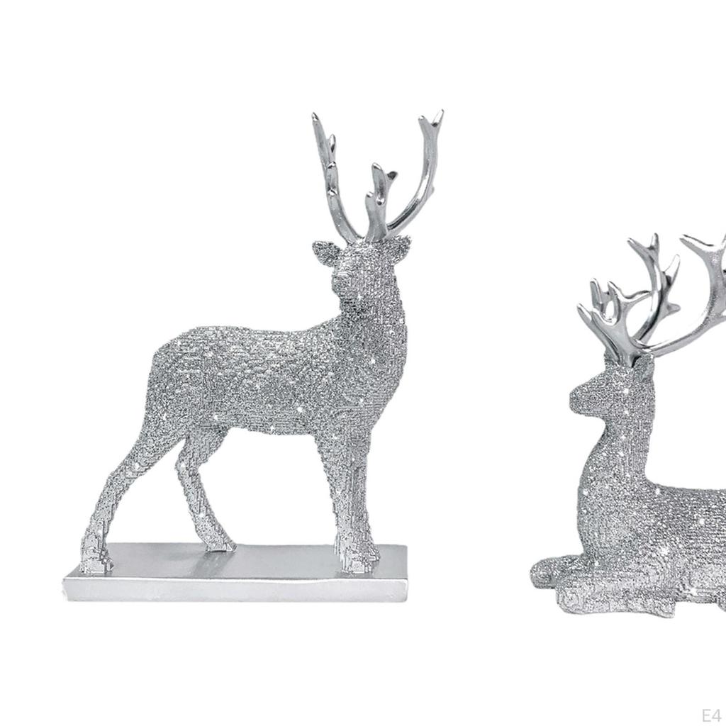 Figurky sobů Jelení řemesla Dekorativní Vtipná Sváteční dekorace Pryskyřičná ozdoba Soška