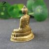 Antique Copper Amitabha Buddha Small Statue Desktop Ornaments Buddhism Character Figurines Home Decoration For Living Room Craft