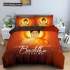 Buddha Duvet Cover Set Religion Mandala Style 3D Print Comforter Cover King Queen Size For Kids Teen Adult Polyester Bedding Set