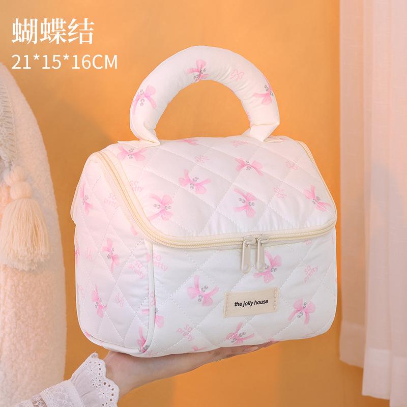 New Cute Little Cherry Cosmetic Bag Travel Portable Large Capacity Cosmetic Storage Bag Travel Toilet Bag