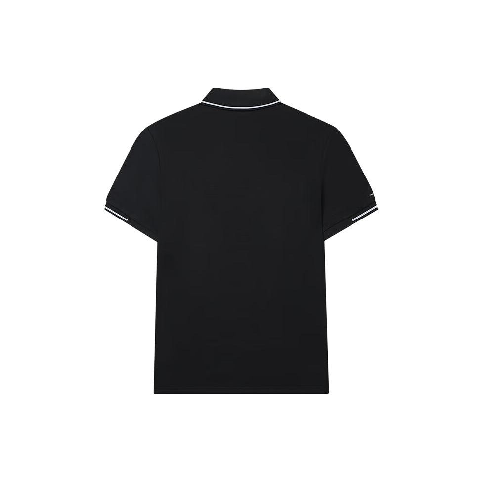 FILA SS23 Casual Knitted Short Sleeve Polo Shirt Men tops Black F11M327106FBK