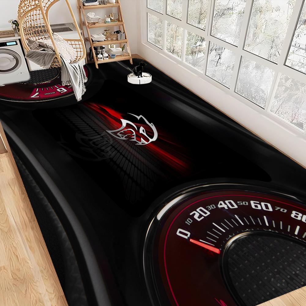 SRT Hellcat Demon Dodge Fußmatte Nordischer Stil Haustürmatte Badezimmer-Toilettenmatten Schlafzimmer Hotel Dekorationsmatte