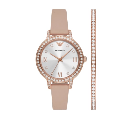 

Emporio Armani Women s Beige Watch NA AR80069SET