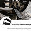 1 Pair Foldable Bike Foot Pegs Non-Slip Rear Bike Pedals Durable Bicycle Footrests  Daily Riding Use