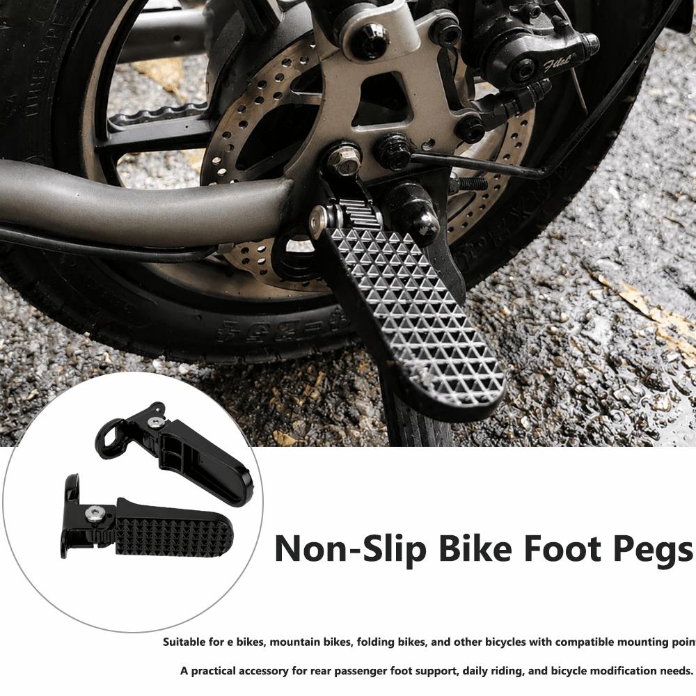 1 Pair Foldable Bike Foot Pegs Non-Slip Rear Bike Pedals Durable Bicycle Footrests  Daily Riding Use