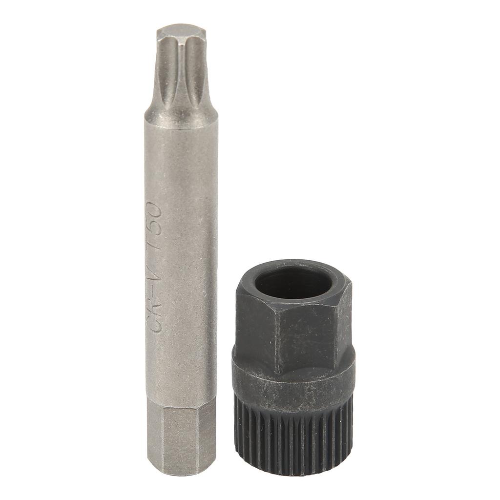 Alternator Pulley Wrench Kit 33 Teeth Spline Socket Drill Bit Puller Remover Tool Replacement for