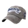 Big Head Circumference American English Baseball Cap Embroidery Washed Ripped Cap Female Korean Retro Face Small Visor