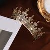 Women Metal Crown Hairband with Baroque Design Crownpiece for Banquet and Bridal Shower Wedding Ceremony Celebration