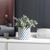 Modern Nordic Ceramic Flower Pot Living Room Interior Countertop Vase Simple Geometric Pattern Flower Plant Flower Pot Gardening