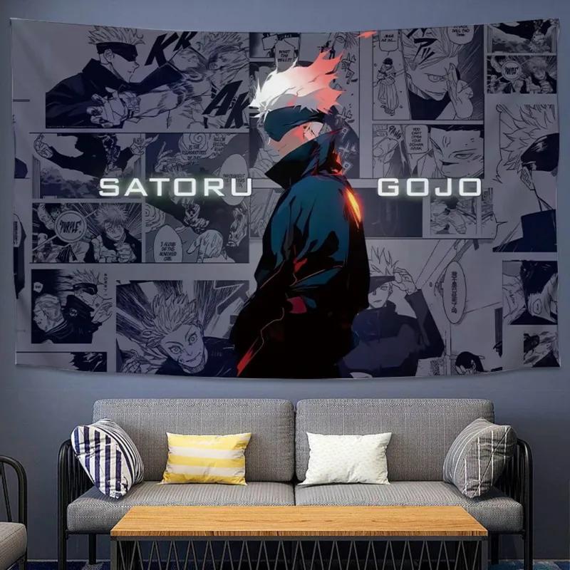 Arazzo Jujutsu Kaisen, Collage Manga di Satoru Gojo Appeso a Parete per Camera da Letto Soggiorno Decorazione per la Casa