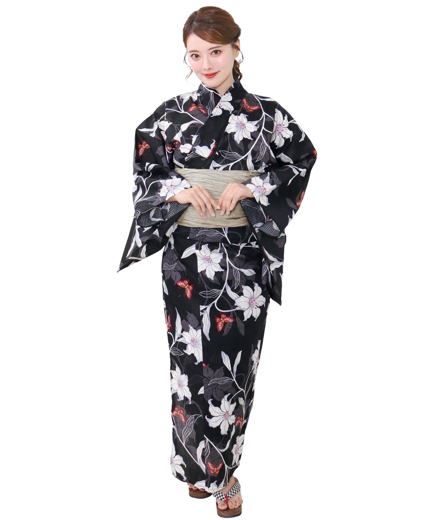

Yukata Change 6 Piece Set Heiko Waist Retro C Yuri Yuri [KYOETSU] Set, Weave, (Yukata, Obi, Underwear, Geta, Strap) Women s (13. Examination)