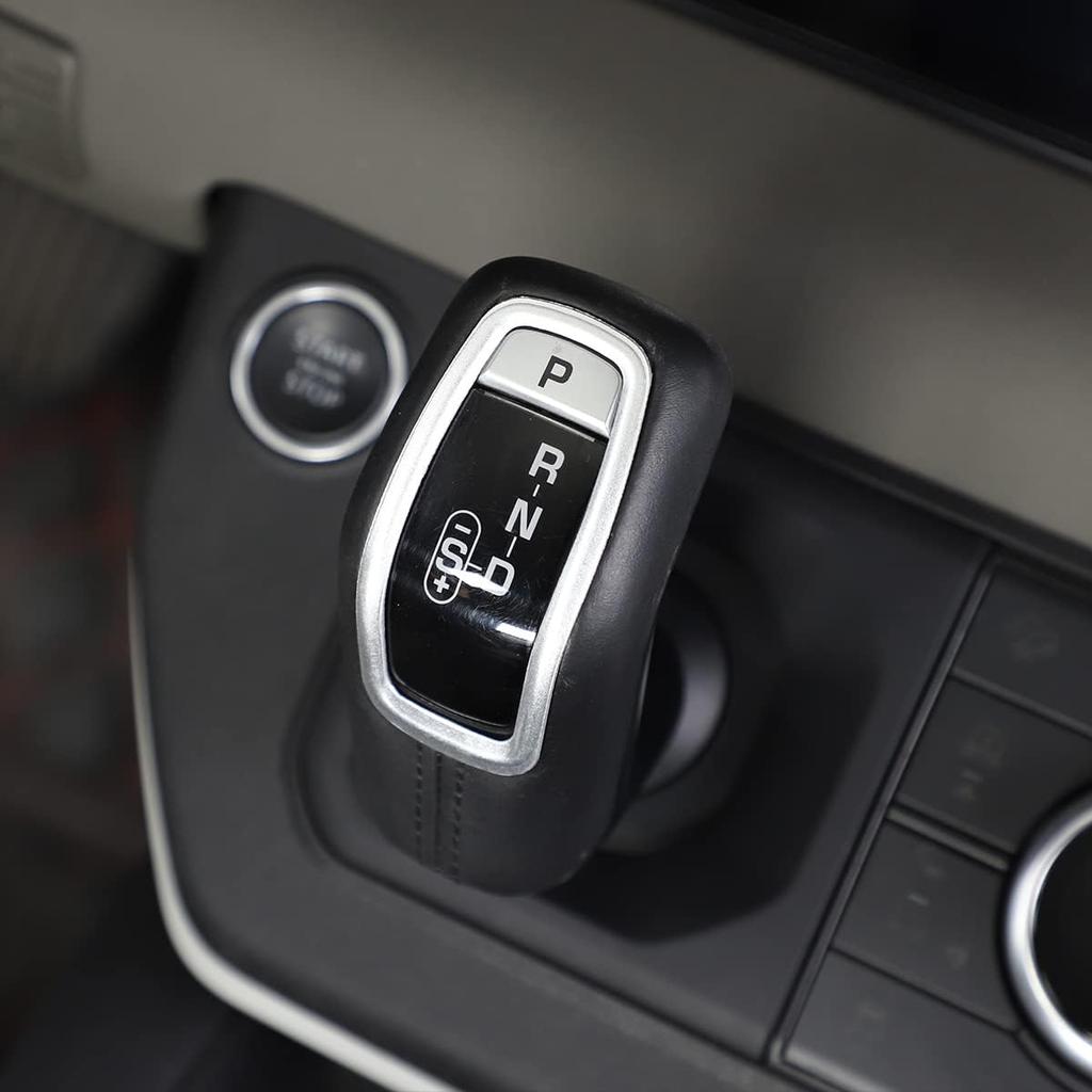 PIUGILH Gear Shift Knob Cover Compatible with Land Rover Defender 90 110 130 2020 2021 2022 2023, Car Center Gear Shift Cover Trim Accessories