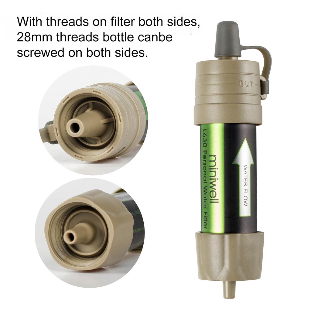 Miniwell Outdoor Portable Gravity Water Filter System with Water Reservoir for Hiking,camping,survival and Travel