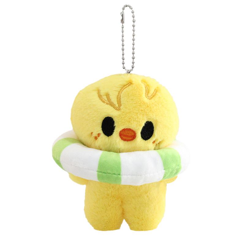 Juguete de Peluche Flotador Skzoo de 10 cm Kawaii Skzoo Lobo Solitario de Peluche Dibujos Animados Muñeco de Peluche Juguetes Compañeros Kawaii Regalo para Niños