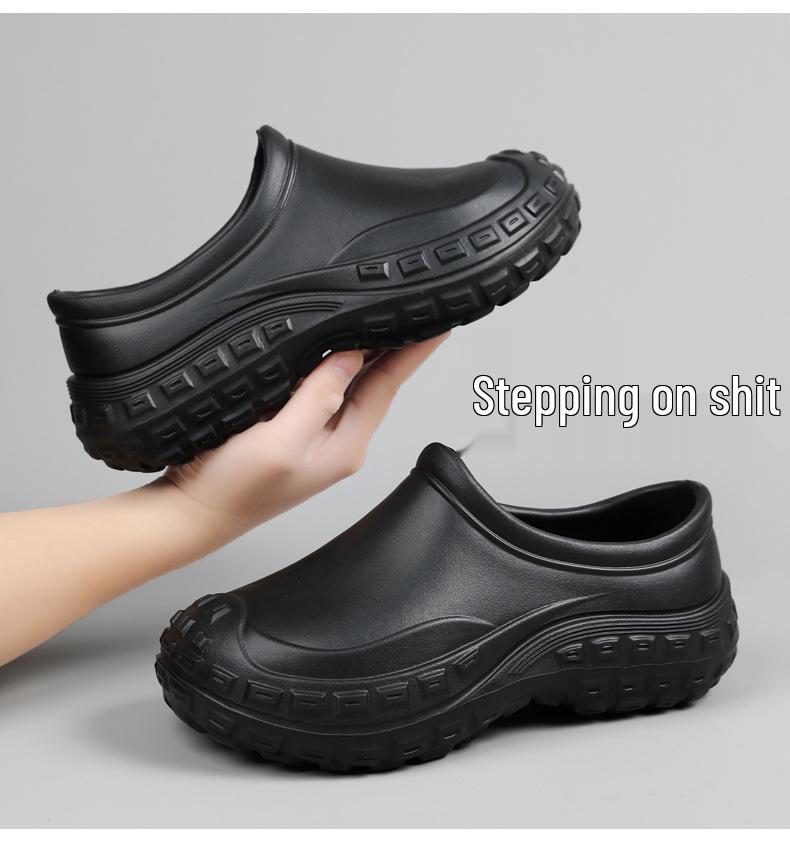 Non-Slip Waterproof Thick-Soled Oil-Resistant Slip-On Casual Rain Boots for Hotels and Restaurants
