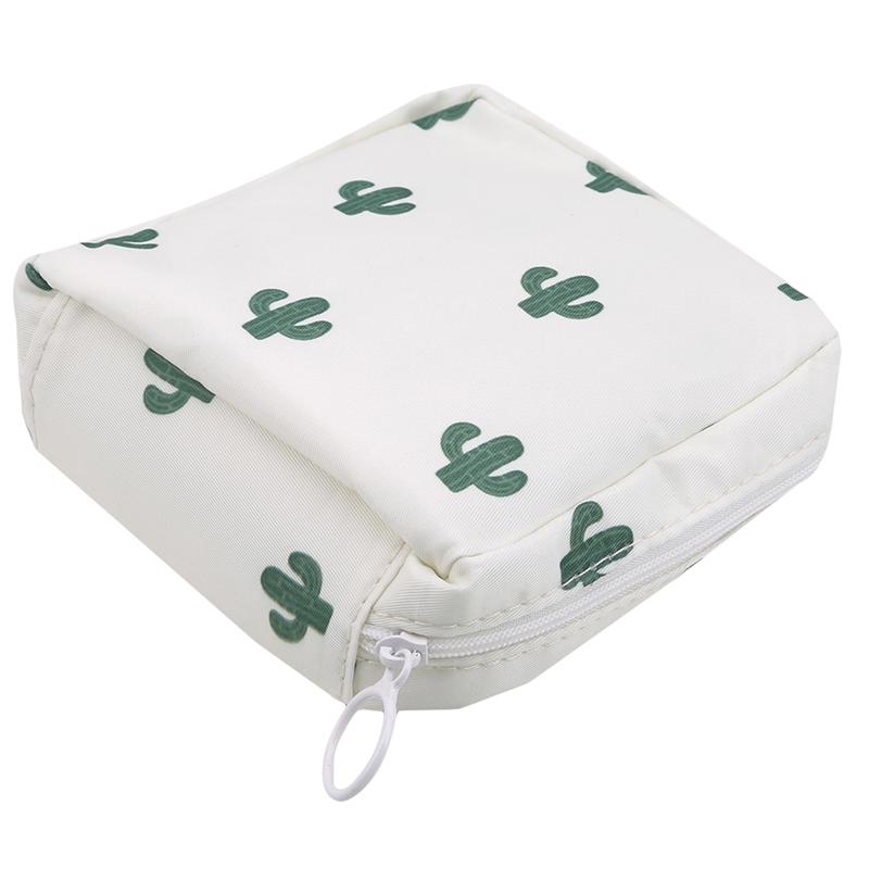 

Diaper Sanitary Napkin Storage Bag Canvas Pad Makeup Bag Coin Purse Jewelry Organizer Credit Card Pouch Tampon Packaging Bags білий