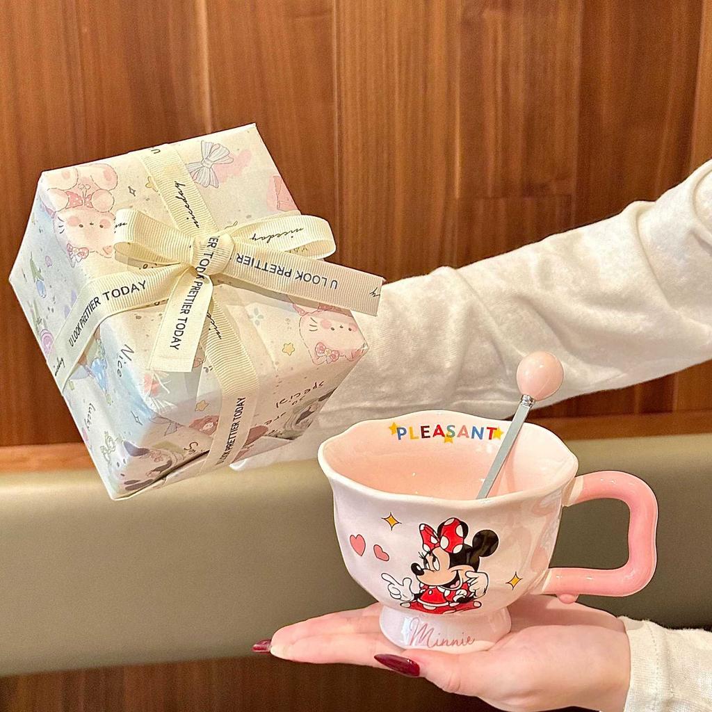 Genuine high-value children's water cup cute ceramic mug dormitory office coffee mug for girl's birthday gift