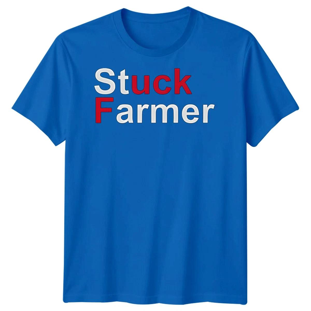 

Stuck Farmer Farming Occupations Mens Graphic T-Shirt #2 2XL