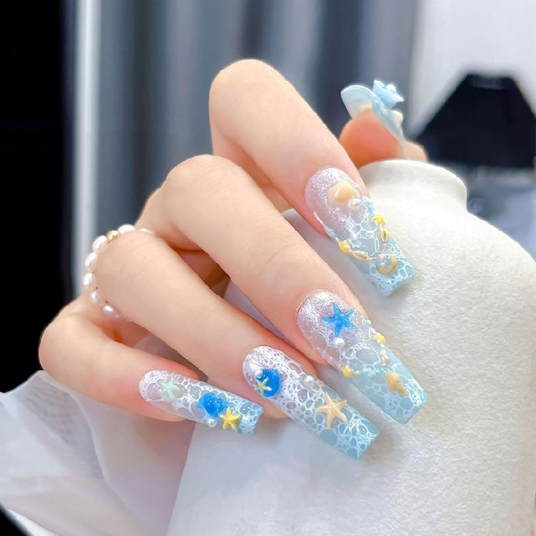 Multiple Pattern Silicone Nail Mold Offering Ocean Theme Choices for Effortless Creation of Beautiful 3D Gel Art Creations