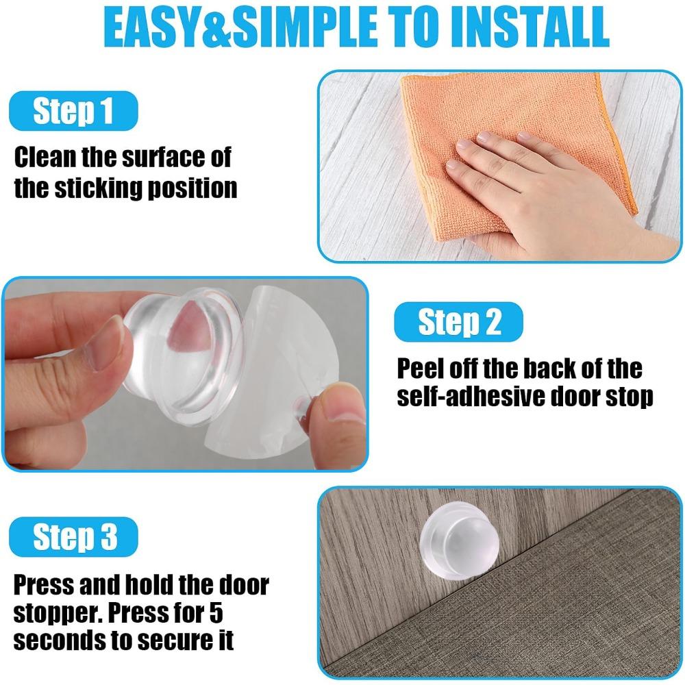 Nálepky proti kolizi kliky dveří, silikonové tiché podložky, nálepky na dveře, zarážky dveří, nálepky na dvířka skříněk a zadní stěnu