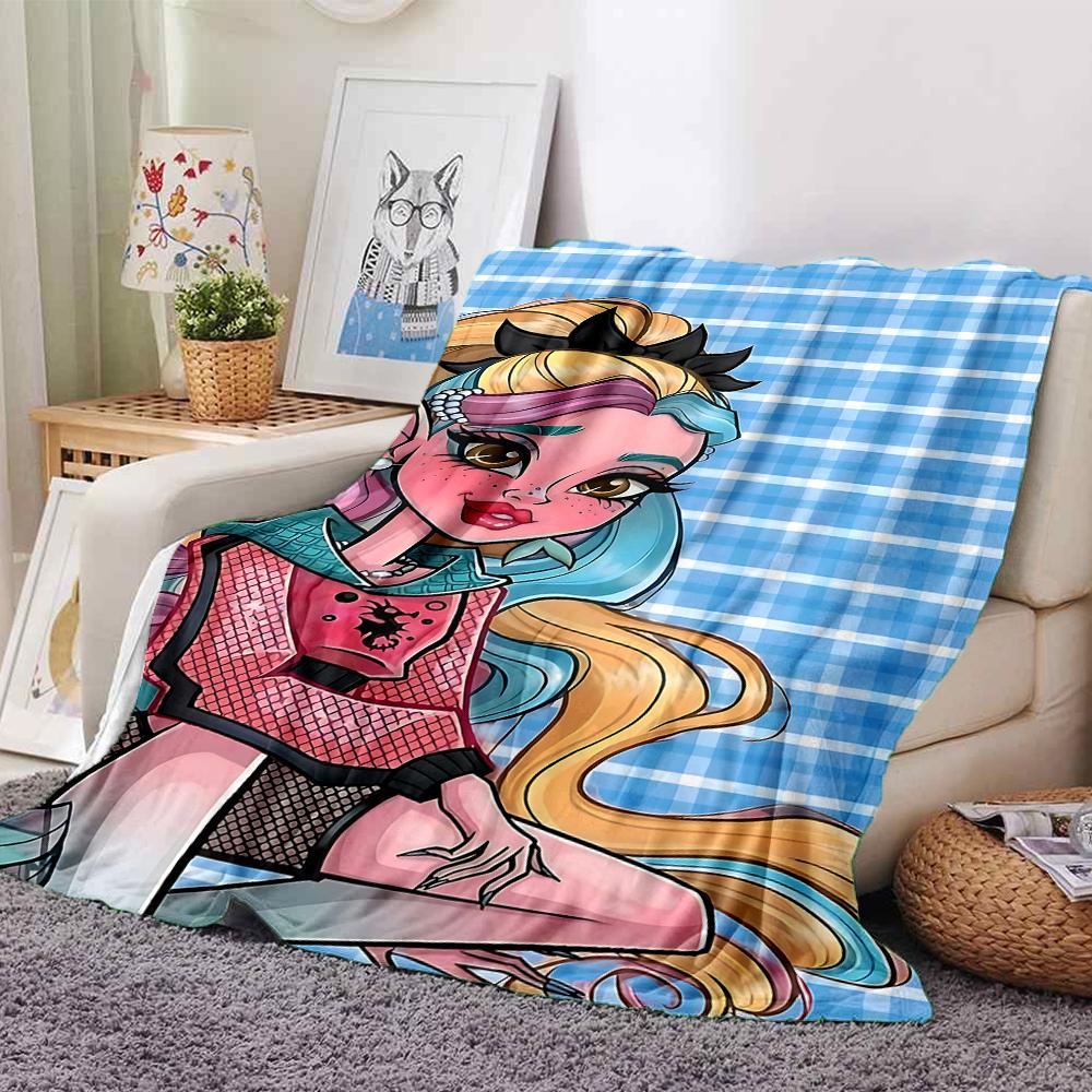 1Pc Monster High Creatures Blanket For Couch Bed Plush Cozy Fuzzy Blanket Super Soft Warm Blankets For Fall And Winter 091829