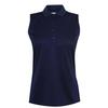 Womens/Ladies Knitted Sleeveless Polo Shirt