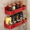 Large Capacity Magnetic Spice Rack Wall Mounted Refrigerator Side Storage Rack  Cling Film