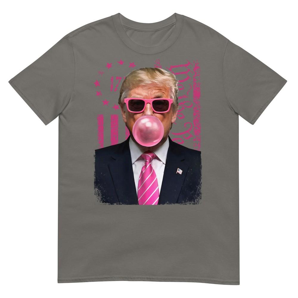 Funny Trump Bubble Gum Pink Usa Flag Tshirt
