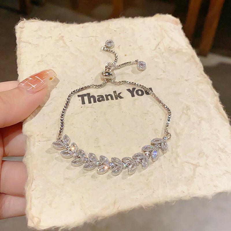 Cross-Border Zircon Square Adjustable Bracelet: Versatile, Sweet, Luxury Jewelry Design