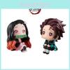 Demon Slayer Q Version Sitting Tanjiro And Nezuko Pvc Anime Model Figures For Car Cake Decoration Bag)