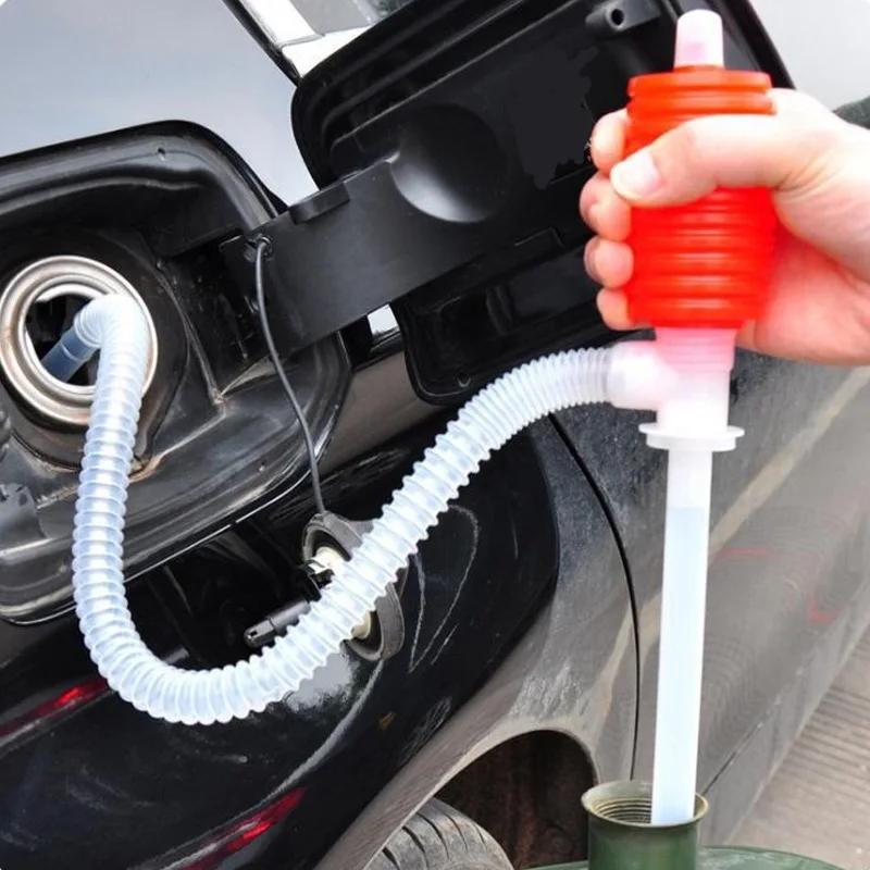 Ortable Manual Fuel Siphon Pump Large Squeeze Siphon Car Motorcycle Truck Car Fluid Pump Plastic