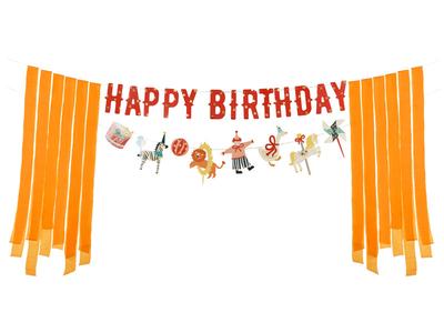 Baner Happy Birthday Cyrk, 275 Cm, Mix