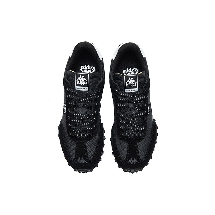 Kappa Classic Versatile Non-Slip Durable Synthetic Leather Low-Top Casual Running Shoes Unisex sneakers Black K0DU5MG16CJ-990