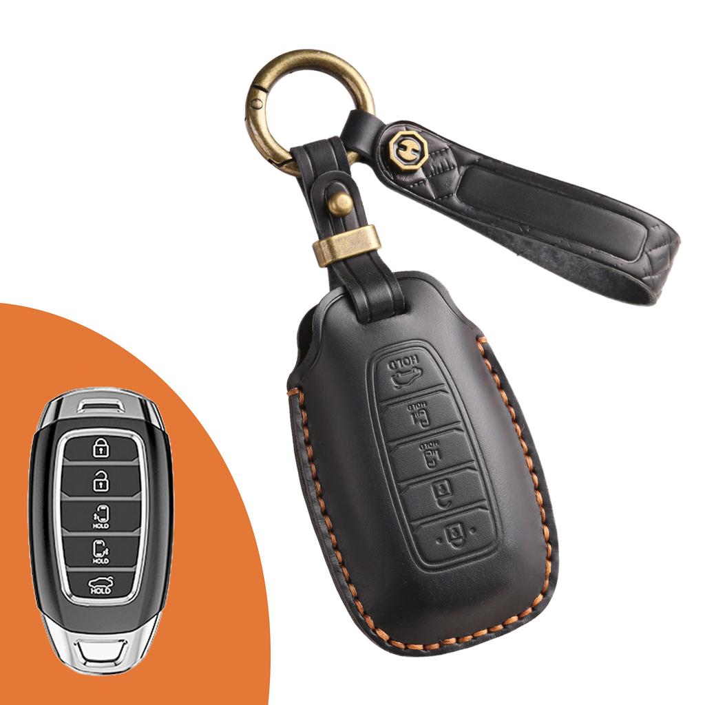 Car Key Cover for Modern Fista Key Bag Kustu Car Handmade Leather Case Buckle