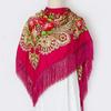 Fashion Big Size Square Scarf Cotton Long Tassel Print Scarf in Spring Winter Shawl for Women Floural