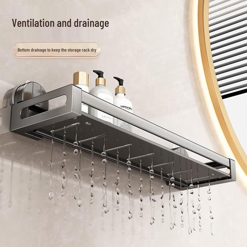 TLXT 40cm Suction Cup Bathroom Storage Shelf