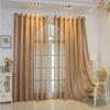 Classic Jacquard Sheer Curtains, Grommet Top, Machine Washable, Decorative Arts Theme, Unlined Clear Voile for Bedroom, Living Room, Room Divider