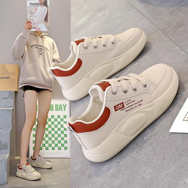 2025 Women's Spring Flat Sneakers: Non-Slip, Versatile, Stylish Little White Shoes - Model 6682