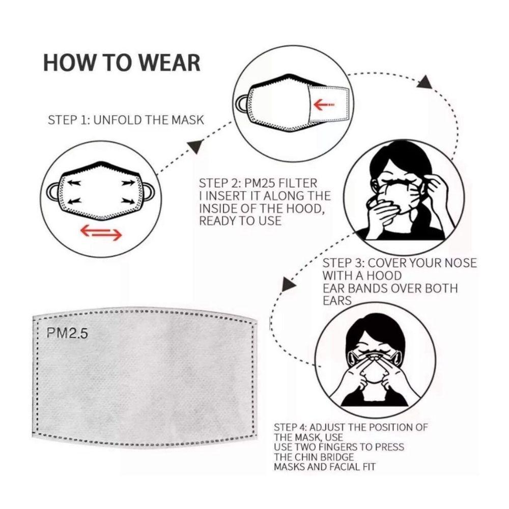 Homlly Washable PM2.5  Face Mask With Adjustable Straps Mask