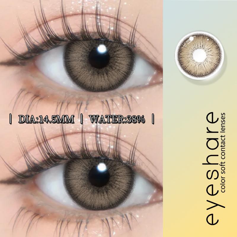 Eyeshare Nové barevné kontaktní čočky Černé brýlové čočky Smaragdově zelené kontaktní čočky Fialovo-šedé čočky Šedé přírodní kontaktní čočky 1 pár