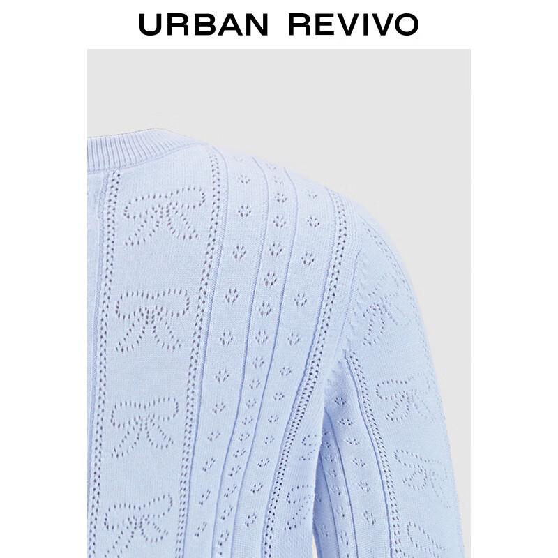 UR Women's Bowknot Textured Knit Cardigan