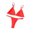 Sexy Women Summer Bikini Set Swimmer Solid Color Push Up Bra Briefs G-string
