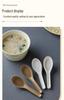 Biodegradable Rice Husk Chinese-Style Spoon: Disposable, Food-Grade for Porridge, Soup, Condiments, Dessert, and Takeout.