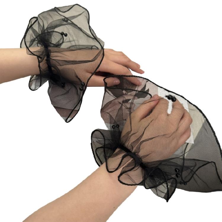 Elegant Sheer Lace Arm Sleeves Protectors Elastic Cuff Sleeves For Wedding Event Dressingup Decorative Arm Accessories