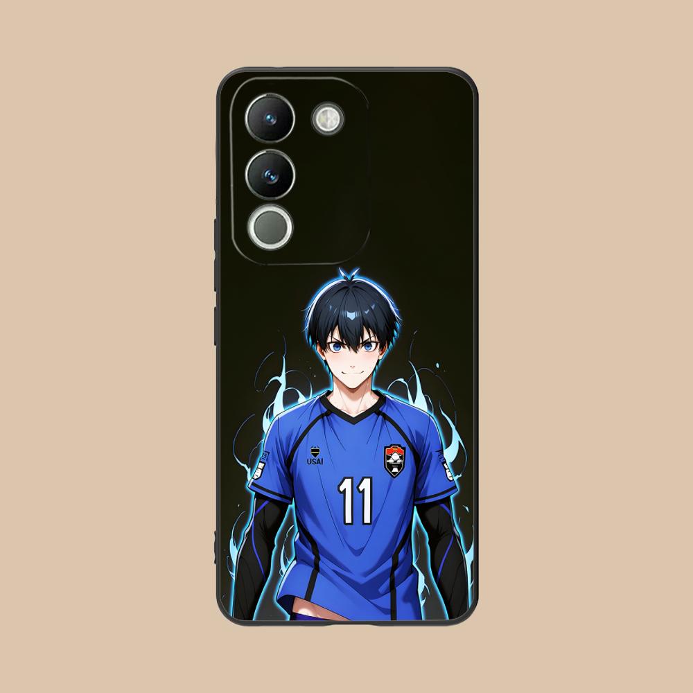 Blue Lock Isagi Yoichi Matte Mobile Phone Case for VIVO Y77 76 75 74 73 72 58 56 55 51 50 38 36 Y19 Y18 Y03 Y01 5G Colorful vivo Y01