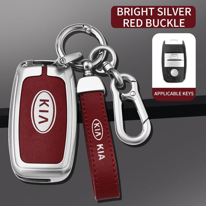 2026 Pegatina Caliente para Coche Funda Carcasa para Llave de Coche de Cuero para Kia RIO 3 4 Optima Xceed Ceed Sorento 2011 Soul 2019 Forte Niro 2023 E